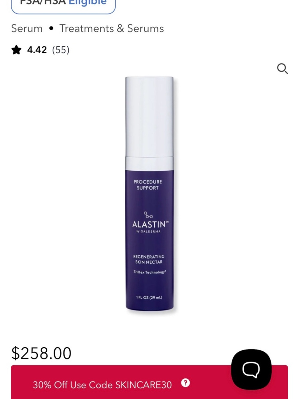 Alastin Regenerating Skin Nectar Serum in Purple - Procedure Support